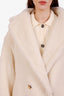 Max Mara Cream Alpaca Wool Blend Teddy Coat Size Large