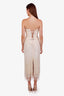 Dejzi White Sequin Pearl Fringe 'The White Pawn' Dress Estimated Size S