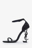 Saint Laurent Black Glitter Opyum Heels Size 37.5
