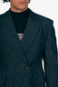 Brunello Cucinelli Navy Blue Cotton Denim Single-Breasted Blazer Size 46 Mens