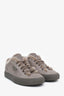 Brunello Cucinelli Taupe Leather Fur Trim Sneakers size 37