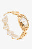 Gucci Gold Tone Stainless Steel 6400 Series 22 MM Quartz Mother of Pearl Dial Watch