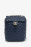 Pre-loved Chanel™ 2018-2019 Navy Quilted Leather Small 'Urban Spirit' CC Backpack GHW