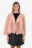 Chloe Blush Pink Wool Cashmere Cape Jacket Size 38