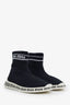 Miu Miu Black Knit Fabric High Top Sneakers Size 40