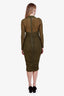 Bardot Green Mesh 'Aliyah' Midi Dress Size M