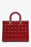 Christian Dior 2011 Red Patent Leather Large Lady Dior