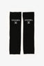 Pre-loved Chanel™ White/Black Logo Leg Warmers