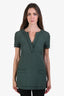 Pre-loved Chanel™ Green Cotton Short Sleeve Raw Edge Tunic Size 36