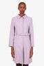 Courreges Purple Wool Tweed Single Breasted Jacket Size S