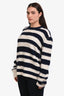 Diesel Cream/Navy Striped Knit Sweater Size XXL