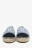 Pre-loved Chanel™ Blue Terry Cloth Interlocking CC Logo Espadrilles Size 37