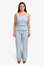 Jason Wu Blue/White Tweed Tank Top and Pants Set Size 8