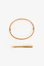 Cartier 18K Yellow Gold 4 Diamonds Medium Model Love Bracelet Size 17