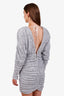 The Attico Silver Sequin Mini Dress Size 40