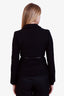 Gucci Black Wool Embroidered Bouclé Jacket with GG Belt Size 36