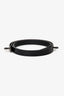 Hermès 2010 Limited Edition So Black Leather Double Buckle Kelly Belt Size 90