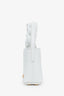 Jacquemus White Leather Braided Top Handle Micro Bag