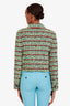Gucci Green Striped Tweed Blazer Jacket Size 42