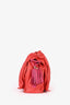 Loewe Red Leather Pink Straps Tassel Flamenco Bag GHW