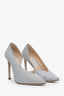 Jimmy Choo Silver Glitter Heels Size 38