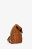 Saint Laurent Brown Lambskin Small 'LouLou' Puffer Shoulder Bag GHW