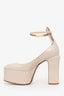 Valentino Ivory Tan-Go Patent Leather Platform Pumps Size 35