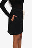 Gucci Black GG Monogram Drawstring Mini Skirt Size S