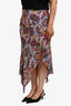 Veronica Beard Purple/Multicolour Mac Paisley Asymmetrical Midi Skirt Size 10