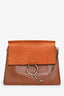Chloe Brown Suede and Leather 'Faye' Medium Shoulder Bag