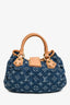 Louis Vuitton 2005 Monogram Denim 'Pleaty' Top Handle Bag