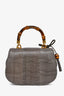 Gucci Grey Python Bamboo Night Mini Bag with Chain