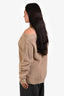 Dries Van Noten Beige Knit Off the Shoulder Sweater Size Medium