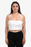 Jacquemus White Cotton 'Le Haut Amidu' Sleeveless Cropped Top Size 46