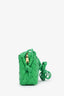 Bottega Veneta Green Leather Intrecciato Mini Loop Crossbody Bag