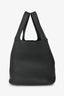 Hermès 2022 Black Clemence Leather Picotin 22