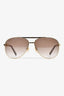 Louis Vuitton Gold Tone Metal Frame Aviator Sunglasses