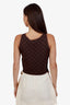 Gucci Brown GG Jacquard Logo Tank Top Size XL