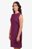 St. John Purple/Black Tweed Sleeveless Dress Size 10