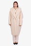 Max Mara Cream Alpaca Wool Blend Teddy Coat Size Large