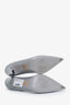 Prada Grey Leather Pointed Toe Pumps Size 38.5