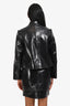 Dorothee Schumacher Dark Navy Patent Lambskin Leather Crop Jacket Estimated Size XS