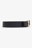 Hermès Black/Navy Leather Reversible H Au Carre Buckle Belt