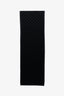 Louis Vuitton Black Check Wool Logo Scarf