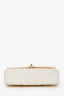 Pre-loved Chanel™ 2004-2005 White Lambskin Medium Classic Refurbished Double Flap