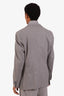 Tombolini Grey Virgin Wool Single Breasted Blazer Size 50 Mens