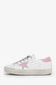 Golden Goose Pink/White Leather Sneakers Size 41 Mens