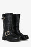 Jimmy Choo Black Leather Biker Ankle Boots Size 36.5