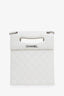 Pre-loved Chanel™ 2014 White Quilted Lambskin Delivery Cutout 2way Bag
