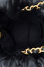 Pre-loved Chanel™ 24P Black CC Quilted Leather Drawstring Bucket Bag